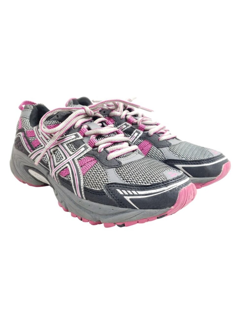 Asics Gel-Venture-4 Womens Size 9 Running Shoes Gray Pink